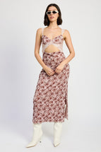 Red Brown Floral
