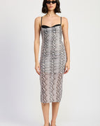 Grey Snake Print