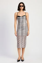 Grey Snake Print