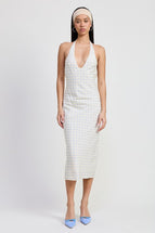 Ivory Blue Polka Dot