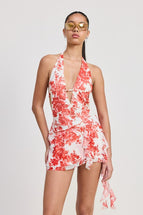 Ivory Scarlet Floral