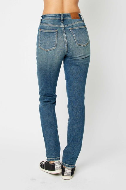 High Waist Skinny Jeans - Dark Wash