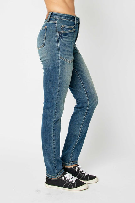 High Waist Skinny Jeans - Dark Wash